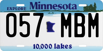 MN license plate 057MBM
