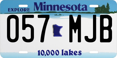 MN license plate 057MJB