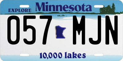 MN license plate 057MJN