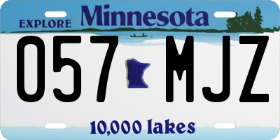 MN license plate 057MJZ