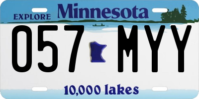 MN license plate 057MYY
