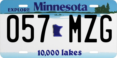 MN license plate 057MZG