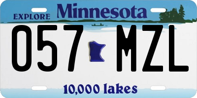 MN license plate 057MZL