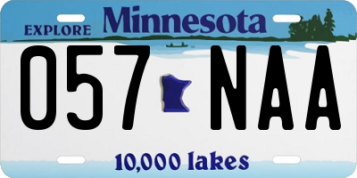 MN license plate 057NAA