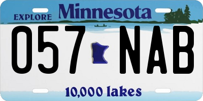MN license plate 057NAB