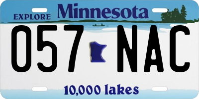 MN license plate 057NAC