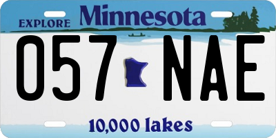 MN license plate 057NAE