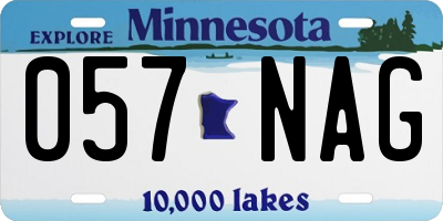 MN license plate 057NAG
