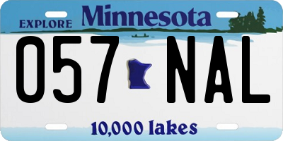 MN license plate 057NAL