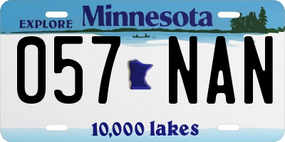 MN license plate 057NAN