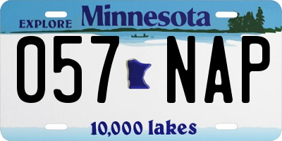 MN license plate 057NAP