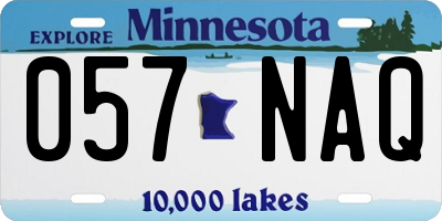 MN license plate 057NAQ