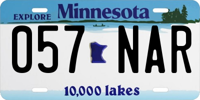 MN license plate 057NAR