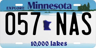 MN license plate 057NAS