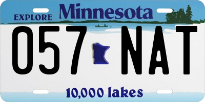 MN license plate 057NAT