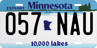 MN license plate 057NAU