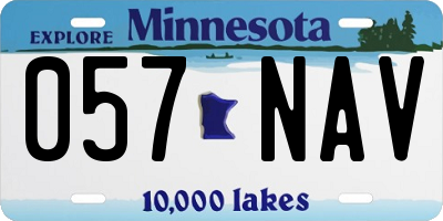 MN license plate 057NAV