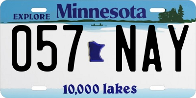 MN license plate 057NAY