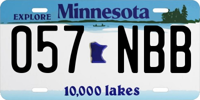 MN license plate 057NBB