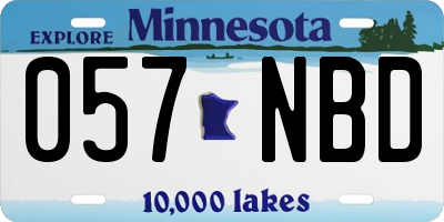 MN license plate 057NBD