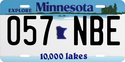 MN license plate 057NBE