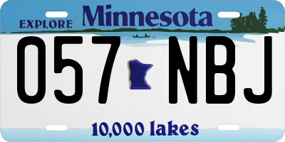 MN license plate 057NBJ