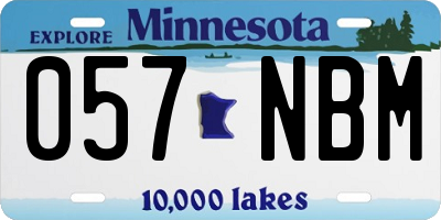 MN license plate 057NBM