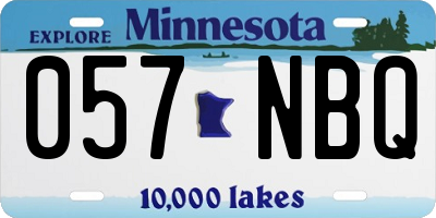 MN license plate 057NBQ