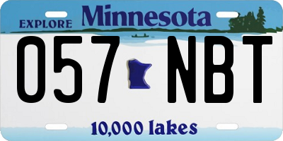 MN license plate 057NBT