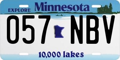 MN license plate 057NBV