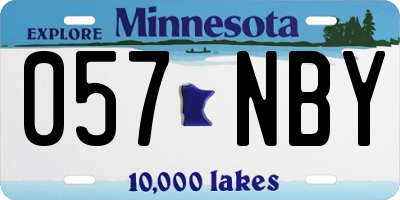 MN license plate 057NBY