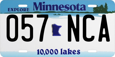 MN license plate 057NCA