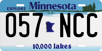MN license plate 057NCC