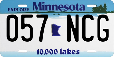 MN license plate 057NCG