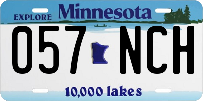 MN license plate 057NCH
