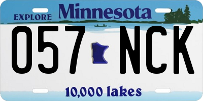 MN license plate 057NCK