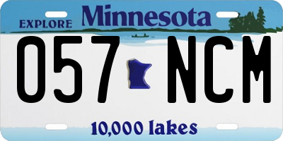MN license plate 057NCM