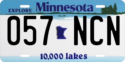 MN license plate 057NCN