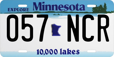 MN license plate 057NCR