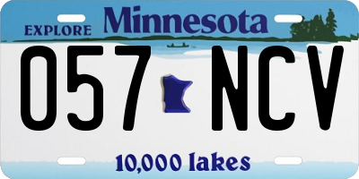 MN license plate 057NCV