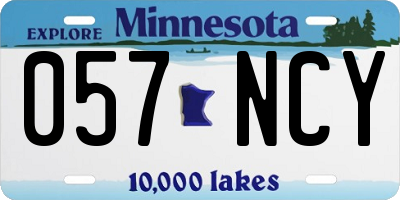 MN license plate 057NCY