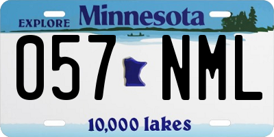 MN license plate 057NML