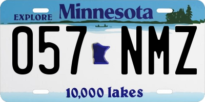 MN license plate 057NMZ