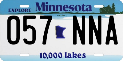 MN license plate 057NNA