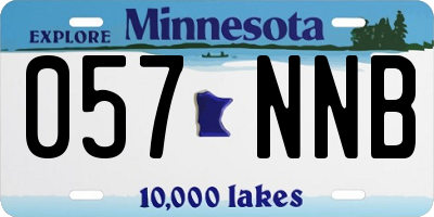 MN license plate 057NNB