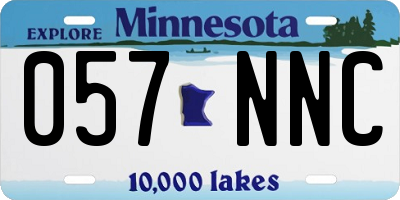 MN license plate 057NNC