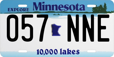 MN license plate 057NNE