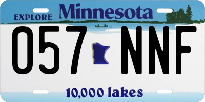 MN license plate 057NNF