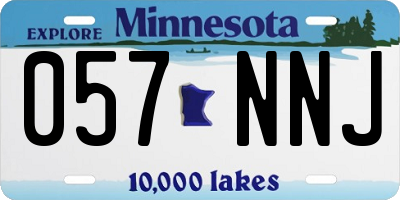 MN license plate 057NNJ
