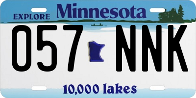 MN license plate 057NNK